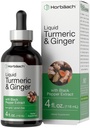 Horbaach Turmeric and Ginger Supplement Drops | 4 fl oz | with Black Pepper Extract | Herbal Liquid Tincture | Vegan, Non-GMO & Gluten Free