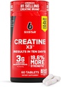Six Star Creatine Pills, X3 (60 Caplets) - Creatine for Women & Men - Creatine Capsules Dukung - Pra & Post Workout Creatine Suplemen untuk Pemulihan Muscle & Building - 20 Pelayan