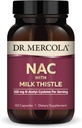 Dr. Mercola NAC ilə Milk Butle - Antioksidlər ilə - Supports Normal Detoxification Processes - 500 mg N-Aetyl-Cysteine - Gluten-Free & Soy Pulsuz - 60 Kapsül (30 Xidmət)