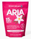 Designer Wellness, Aria, Women's Wellness Low Calorie Vanilla Protein Powder with Biotin, Vitamin C and Organic Aloe, Vanilla Blossom, 1.85 Pound