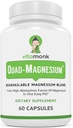 由Vitamonk制成的四角镁混合-与Orotate镁,Glycnit Chlate,Magnesium Taurate和Di-Magnesium Malate-高吸收性镁复合物用于睡眠,心脏,和Mood