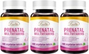 Vitaminas prenatais de Lovita con ferro 27 mg, ácido fólico 800mcg & Calcium, vitaminas veganas prenatais para mulleres durante e post preganacy, non GMO, 180 pílulas prenatales vexetarianas (Pack of 3)