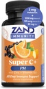 Zand Immunity Super C+ PM, nighttime Immune Support Plus Melatonin, 1000mg PureWay-C Vitamin C, Zinc, D3 ' Elderberry, Enhanced Absorption - 60 Tablets, 30 Servings