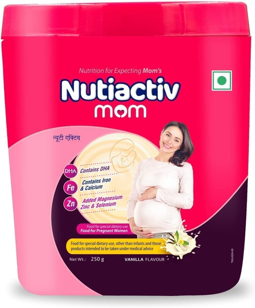 SENTA Leeford Nutiactiv Mom 蛋白质女粉 -- -- 富含维生素E、维生素C和DHA等营养物 -- -- 改善孕妇代谢和免疫系统 -- -- 250g、Vanilla Flavor