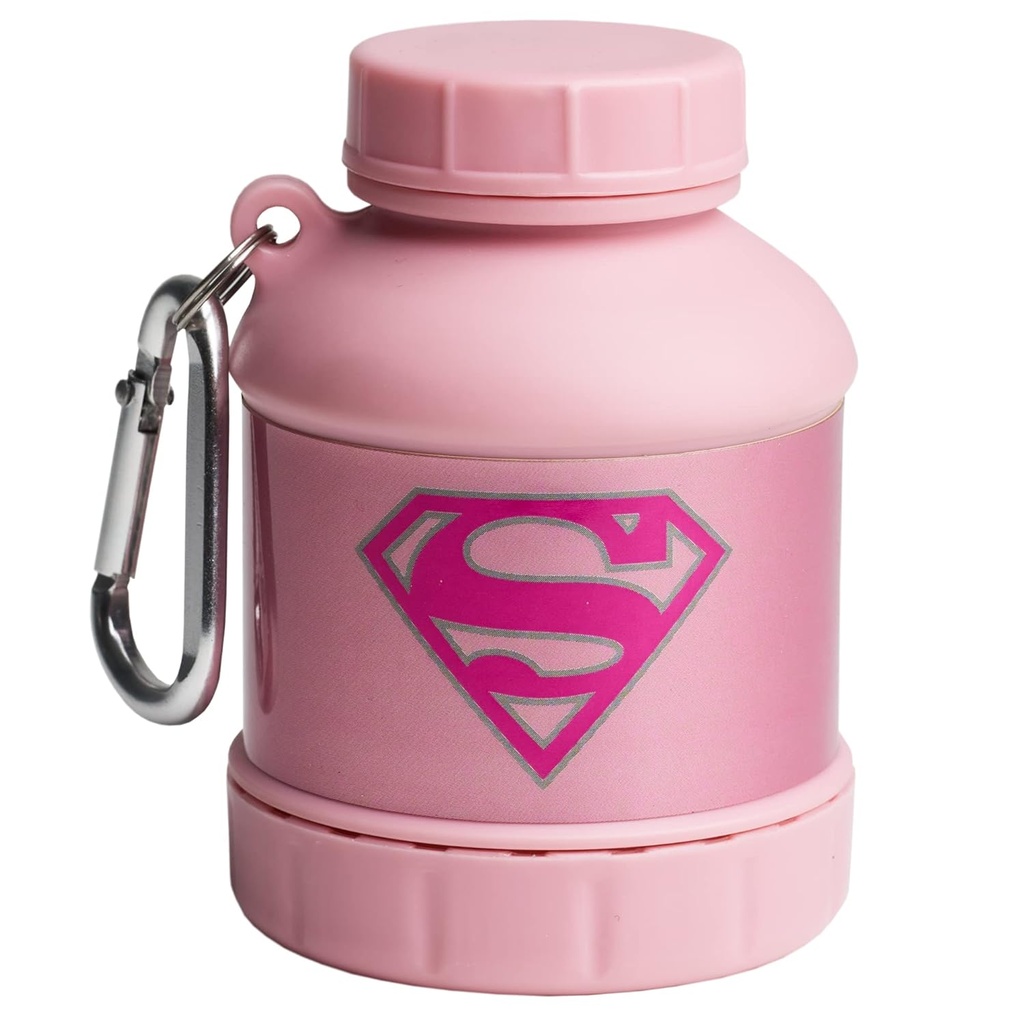Smartshake Justice League Whey2Go Supergirl Protein Storage Container 50g - BPA Free Shaker Bottle Funnel for Syney Protein Powder + Protein Shakes 110ml, DC Comics Supergirl dárky pro ženy