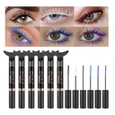 DNM Kolorowe Mascara do rzęs, Syrenka Kolorowe Mascara Wodoodporny, 6Pcs / zestaw, czarny, biały, niebieski, fioletowy, brązowe Charming długotrwałe okrucieństwo Free & Wegański obszerny Maskara dla kobiet makijaż oczu