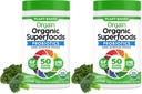 Orgain Organic Greens Powder + 50 Superfoods, Original - Gut Health, Antioxidants, Vegan, Plant Based, Gluten Free, Non GMO, Dairy Free Juice & Smoothie Mix 용 1 억 Probiotics - 0.62lb