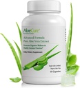 AloeCure Organization Aloe Vera Capsules, 13万mg inner Aloe Leaf Equivenant per service, 支持古特健康与消化舒适,胃酸缓冲,天然免疫补充, Aloin Free, 60 Capsules