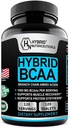 ハイブリッドBCAA 1000mg - BCAAのアミノ酸サプリメント - 2:1 Lロイシン、L-イソロイシンとL-ヴァリン - 非GMO、ビーガン - 120 サービング