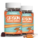 2 Pack Sugar Free Ceylon Cinnamon Gummies 2000MG, Cinnamon Supplement with Chromium and Cinnamon Bark, Vegan, Non-GMO, Gluten Free,120 Gummies