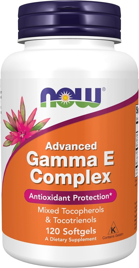 Ara suplementaris, Avançat Gamma E complex, barrejat Tocopherols i Tocotrietnols, Protecció antioxidant *, 120 Softgels