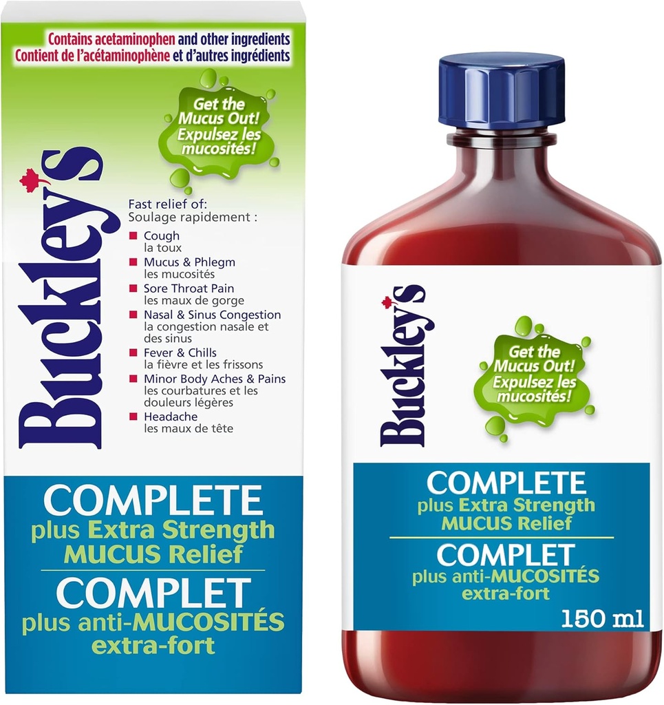 Buckley complet 'MUCUS DISCURS' Syrup Extra Putere pentru eliberarea de COUSE - 150 ml