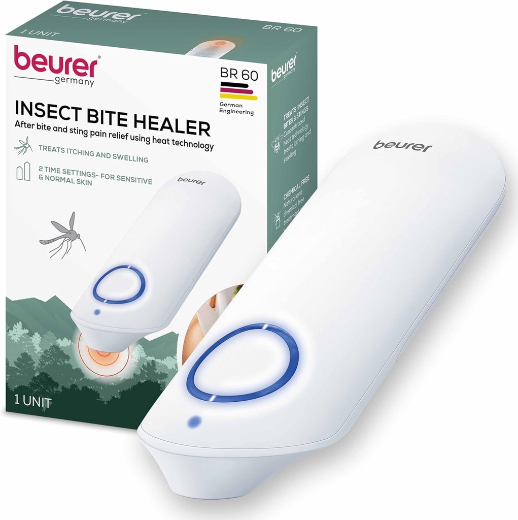 Beurer BR60 Insect Sting and Bite Relief, Insect Bites의 화학 자유로운 처리를 위한벌레 Bite Healer, Itching와 Swelling에서 비독성 자연적인 기복, 모기 Bites를 위한