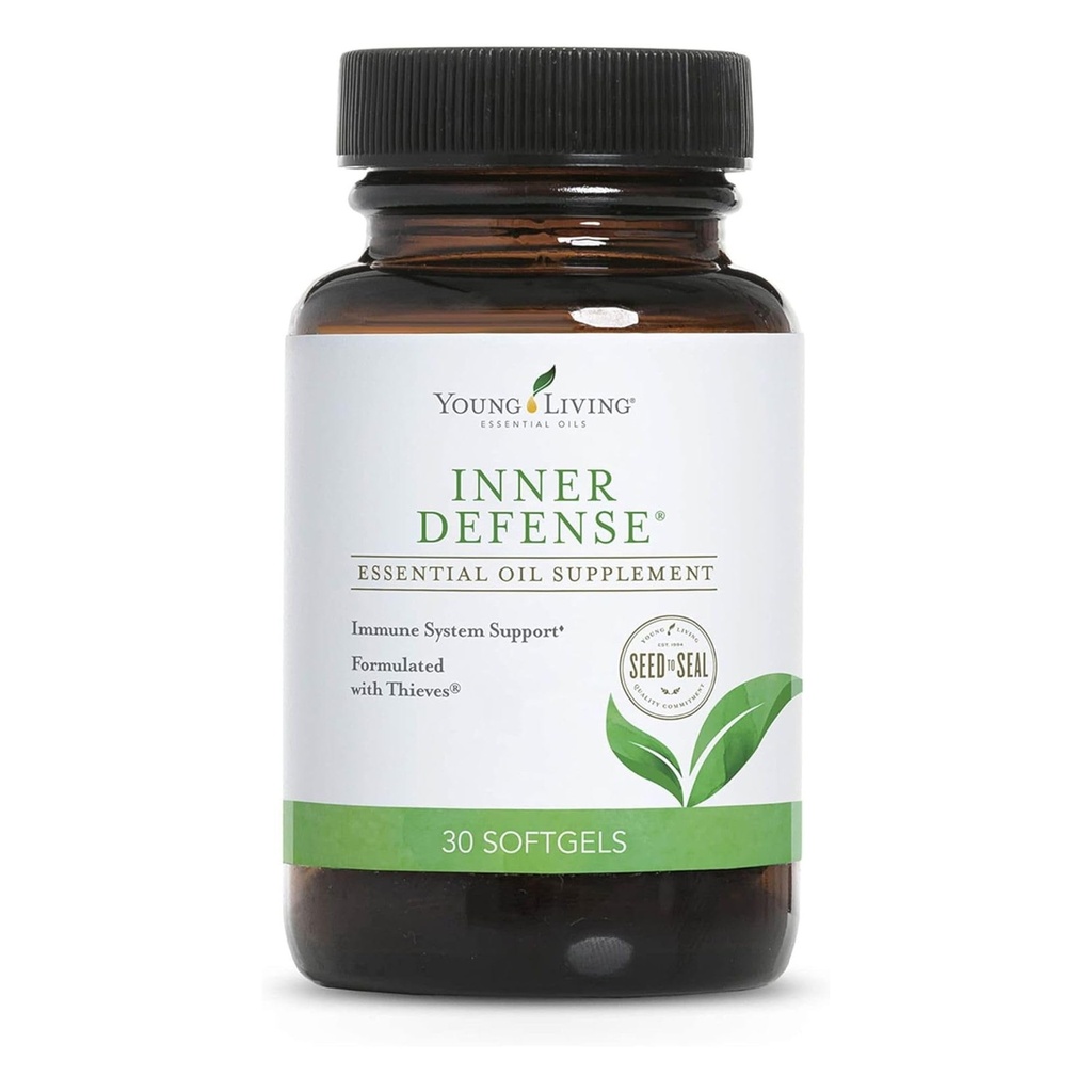 Young Living Inner Defense, 30 Softgels, Unlock The Power of Potent Essential Oils, Oregano, Thyme, Lemongrass, and Thieves, Comprehensive Immune Support