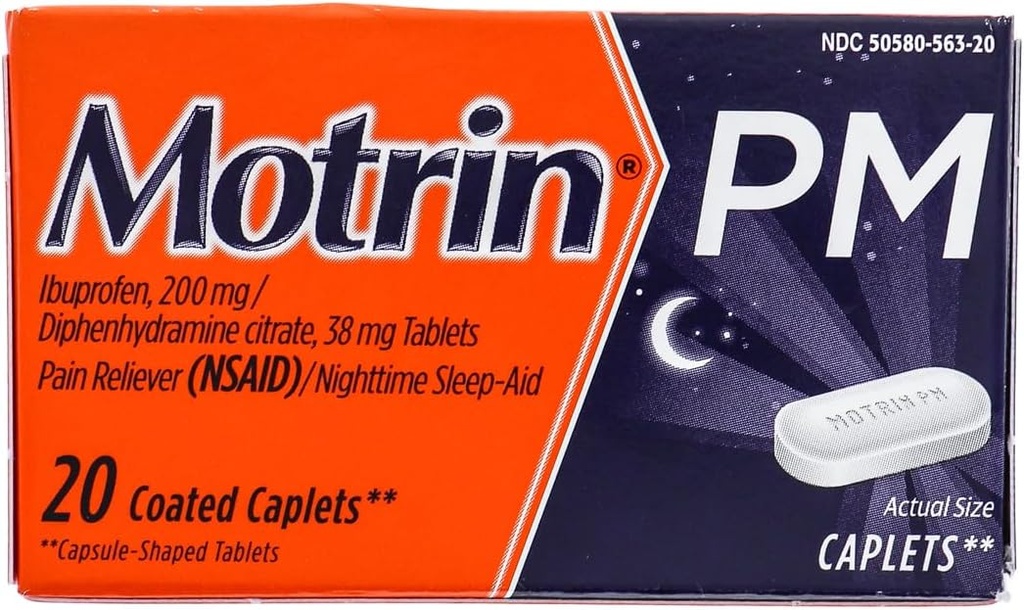 Motrin Ib Pm Caps Pack 2 dydis 20ct