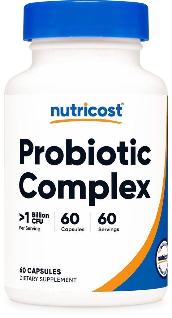 Nutricost Probiotic Complex (>1 Billion CFU) 60 Capsules - Gluten-Free, Non-GMO