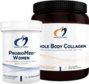 Design-uri pentru sănătate Colagen pulbere & femei Bundle probiotic - Probiomed femei (30 capsule) Gut Health & Vaginal Support Probiotic cu Colagen întreg corpul (390g) Peptides pentru oase, articulații și piele