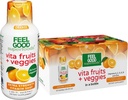FeelGood Superfood Vita Fruits and Veggies Ammune Supports Shot Suplemen, Orange Flavor, Paket 10 Tembakan Imunity System Booster Membuat dengan 25 Organik Buah & Vegetables