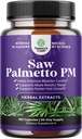Gaueko Defentsa Saw Palmetto for Men - Saw Palmetto Extract Prostate Supplement for Men Laguntza murriztu Gaueko Urination Frequency Urgency eta Gehiegizko Bladder Lycopene Pumpkin Seed eta Melatonin