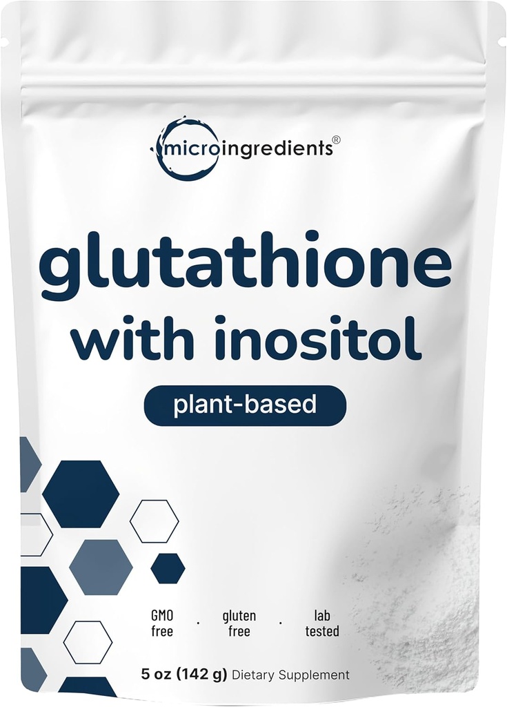 Suplemen Glutathione, Mure Glutathione Reduced Powder dengan Inositol, 5 Ounce (9 Bulan Supply), 2 dari 1 Formula, Ingrediens Kuat bagi Antioksidan, Pendukung Fungsi Liver, Vegan