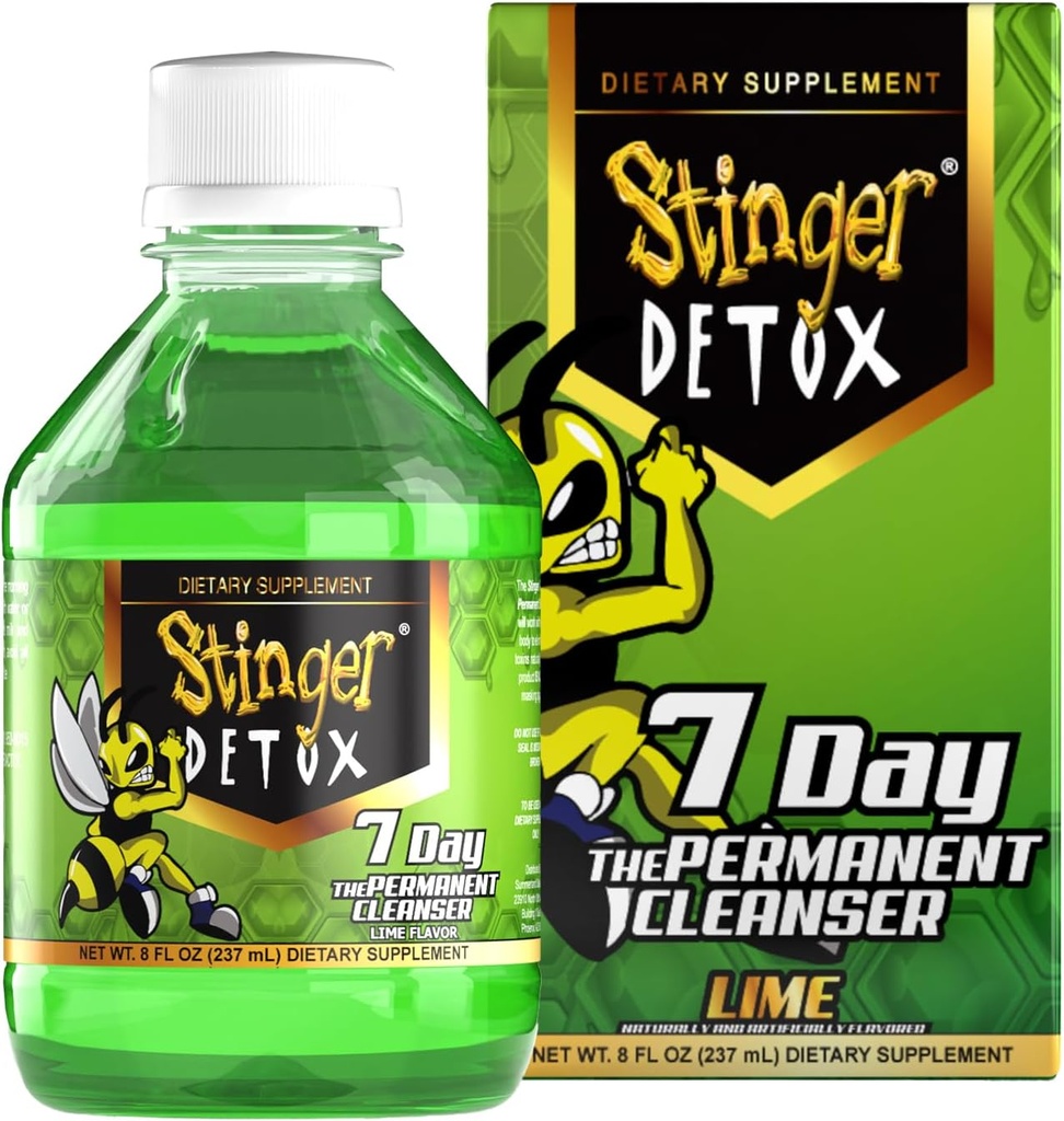 Stinger Detox 7-Day משקאות קבועים - Lime Flavor - 8 FL OZ