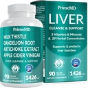 32-i-1 Liver Support Supplement med mjölk Thistle, Silymarin, Artichoke Extract & Beetroot Powder - Comprehensive Wellness Formel - 1426mg (90ct)