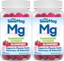 SlowMag Magnezijev citrat Gumies, 60 Count, Podpira zdravje mišic, Natural Berry Flavor, Recovery & Relaxation Pack 2
