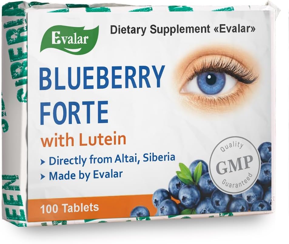 Mustika Forte poolt Evalar Vitamiinid Lutein Tsink Minerals 100 Tabs