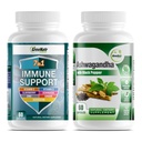 GreeNatr 7-in-1 Immune Support Supplement with Vitamin C, Vitamin D3, Zinc 50mg, Quercetin, Combined with Organic Ashwagandha Capsules Featuring Black Pepper for Enhanced Absorption