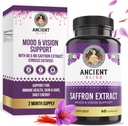 Ancient Bliss Saffron Extract Capsules Mood & Eye Support Supplement, Saffron Extract Appetite Suppressant Weight Management för kvinnor och män (60 kapslar)
