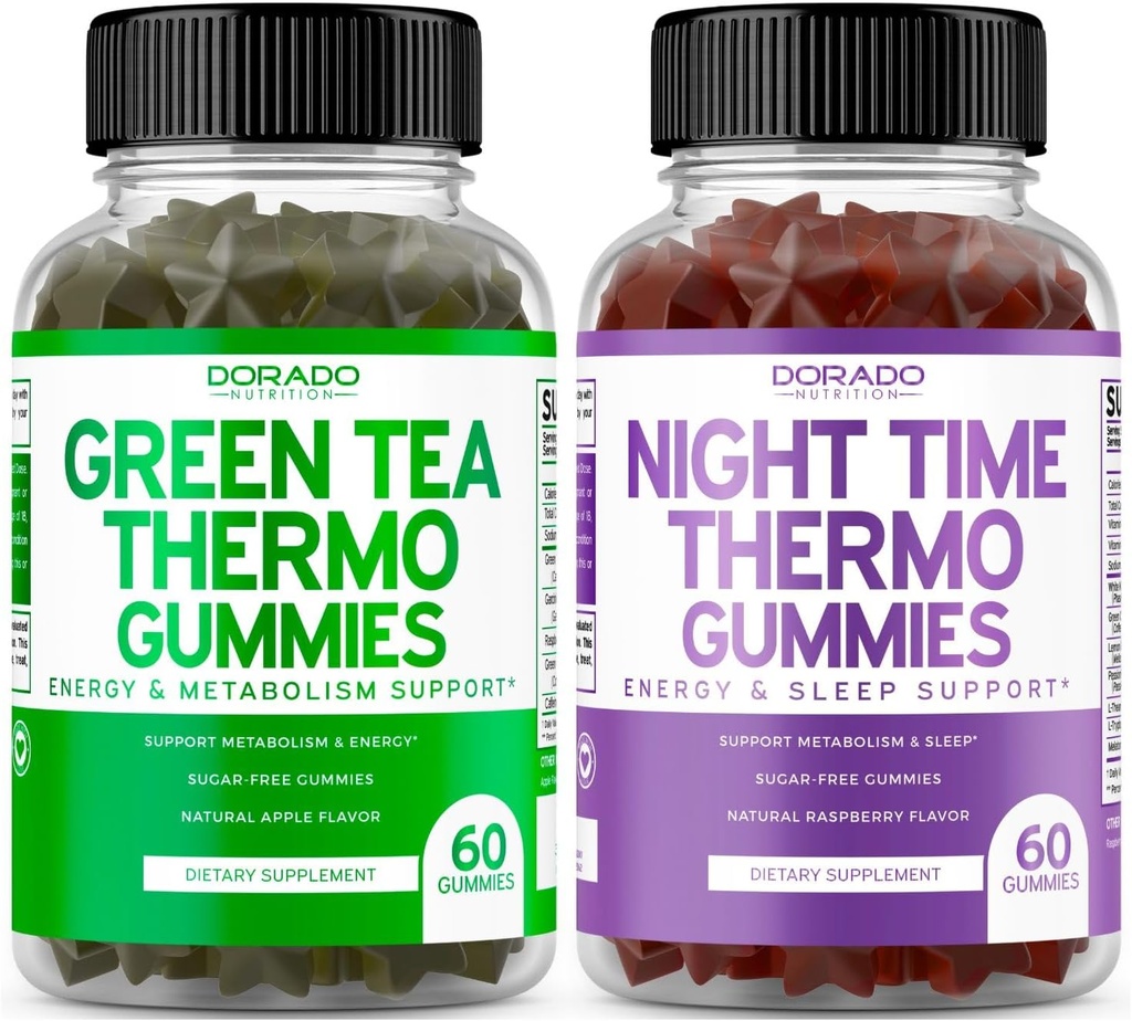 Green Tea Fat Burner Gummies (60 Comte) - supplément de perte de poids de l'appétit et la nuit Fat Burner Gummies (60 Comte) Supplément de perte de poids et de métabolisme - tiers testé - États-Unis Fabriqué