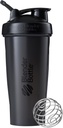 BlenderBottle Classic Shaker Bottle Ideaalne valgu raputamiseks ja enne treeningut, 28-kordne, must