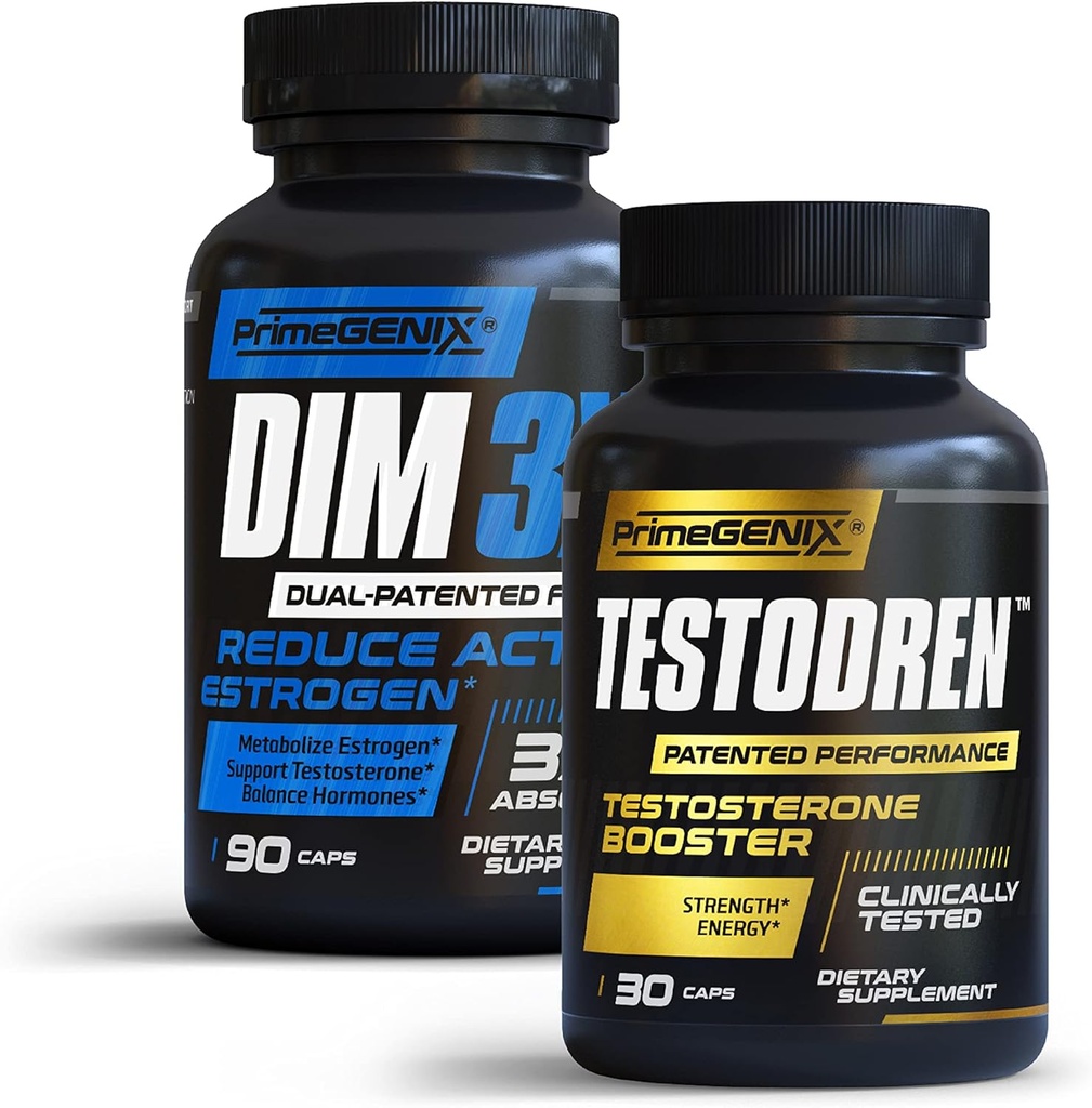 2X-TESTO Stack | DIM 3X & Testodren Bundle | תמיכה ברמת הטסטוסטרון