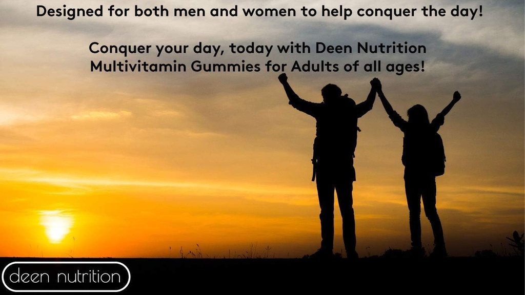 Deen Nutrition Natural Flavor Vegetarian Halal tərəfindən Yetişkinler üçün Multivitamin 60 Gummy Vitamins Pouch ABŞ