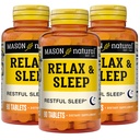 MASON NATURAL Relax & Sleep Dietary Herbal Supplement with Valerian Root & Passiflora Extract, 9 Month Supply, 3 Pack