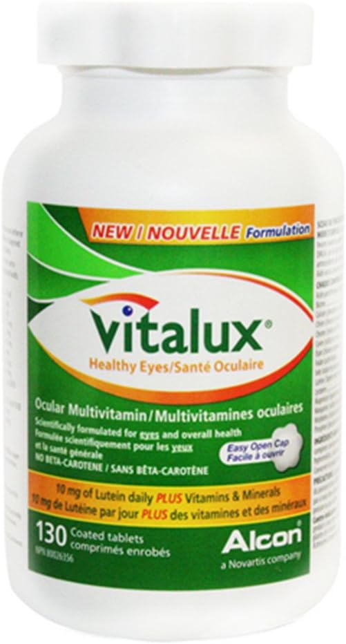 Vitalux Healthy Eyes Ocular Multivitamin with 5mg of lutein, 130 tablets