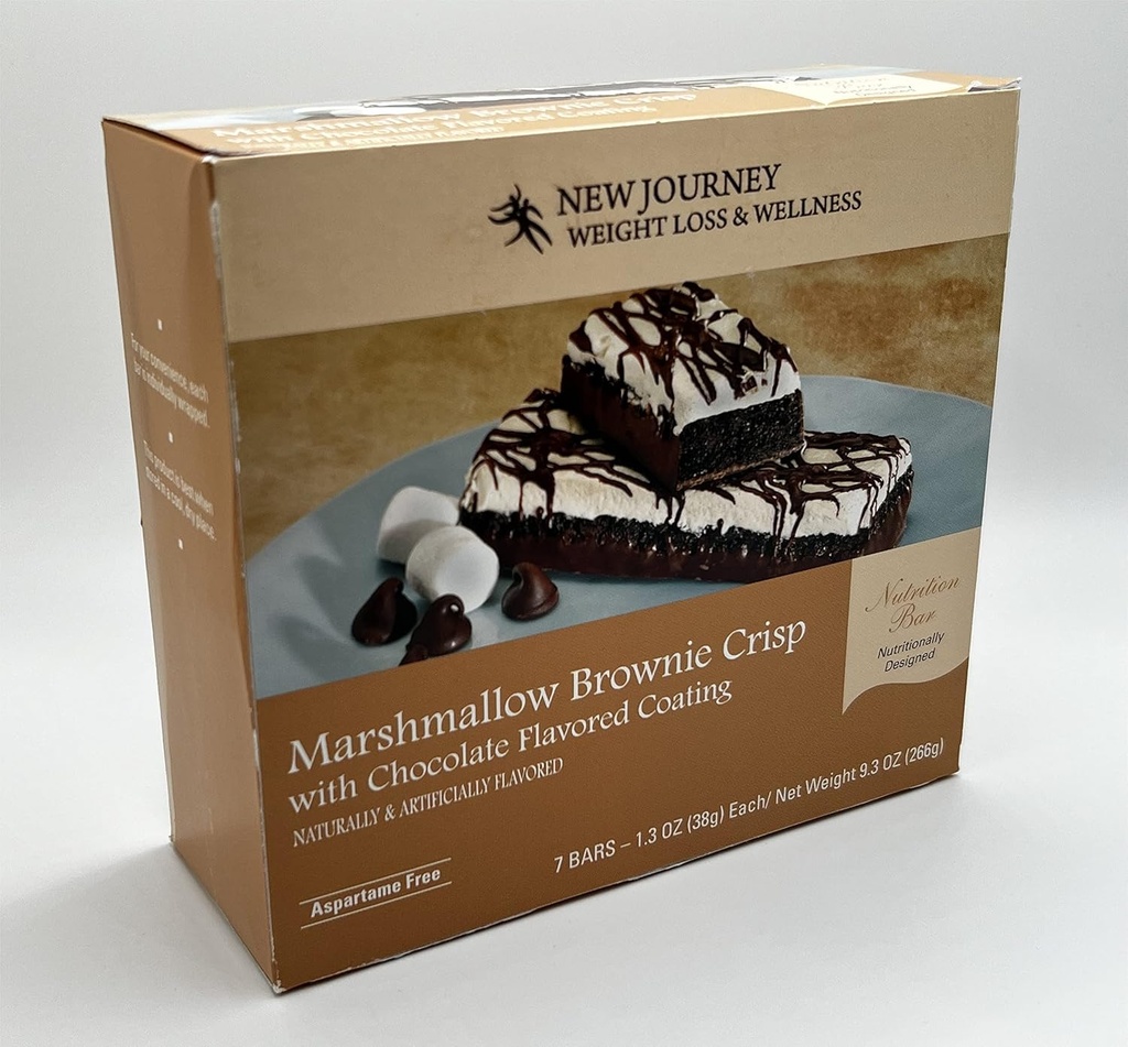 Marshmallow Brownie Crisp Bar - New Journey pierdere în greutate & Wellness - Bar de nutriție proteine ridicate (7 baruri/box)
