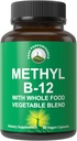 Metil B12taminada + tota la barreja de 25 Vegetables i fruits de Max Absions. Vegana Vitamina B12 Metlcobalamin - Methyl B-12 suplementari per a l'Energia, Focus i aigua de rescat. 30 dies de camp lliure