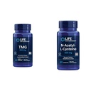 Life Extension TMG 500 mg – Trimethylglycine Supplement – Encourages Healthy Homocysteine Levels & N-Acetyl-L-Cysteine (NAC), Immune, Respiratory, Liver Health, NAC 600 mg