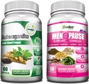 GreeNatr Total Wellness Support with Ashwagandha Capsules with Black Pepper for Enhanced Absorption - and Natural Menopause Herbal Complex