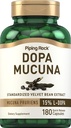 Piping Rock DOPA Mucuna Capsulation 124; 180 Count 124; 15% L- DOff- 124; Mucuna Pruriens Extract 124; Non-GMO, Gluten Free Supplement