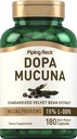 Piping Rock DOPA Mucuna Capsules | 180 Count | 15% L-DOPA | Mucuna Pruriens Extract | Non-GMO, Gluten Free Supplement