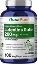 NusaPure Luteolino kompleksas su Rutino 200 mg 12, 4; 100 kapsulių 12, vegetariškų, neGMO ir egganinių flavonoidų formulė