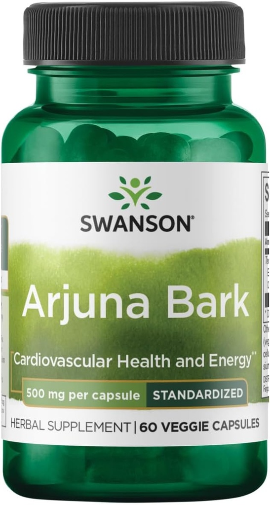 Swanson Arjuna 500 Milligram 60 Veg Capsules