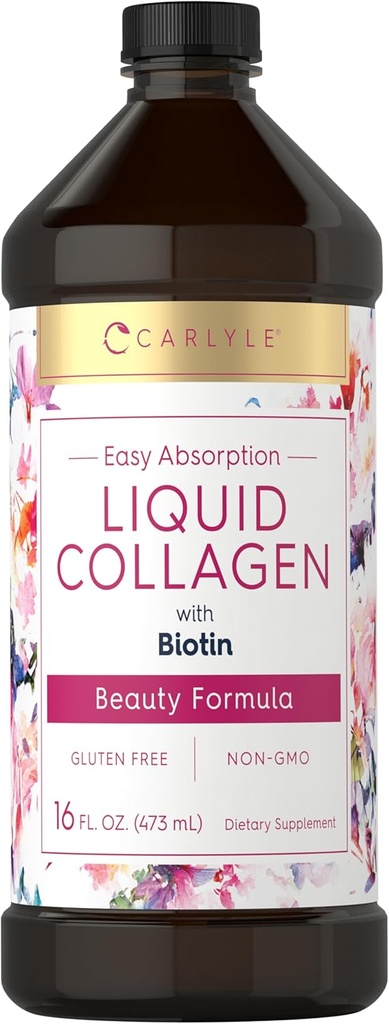 Carlyle Liquid Collagen for Women and Men  по 16 fl oz с Biotin  готварски тип I & III  год.