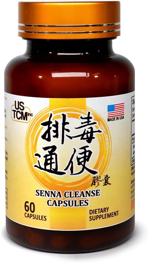 Senna Cleanse Capsules Afficeous 500mg 60 Vegetable Capsules 100% Natural No Preservatives Ekstra Kekuatan untuk Sistem Digetical Sehat dan Regularitas Dibuat di USA