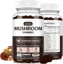 Mushroom Gummies 10 Mix Mushrooms Kompleks 2500 mg with Lions Mane, Cordyceps, Türkiye Tail, Chaga, Reishi Supplement-Focus, Clarity, Memory, Energy, Immune Support-60 Gummies