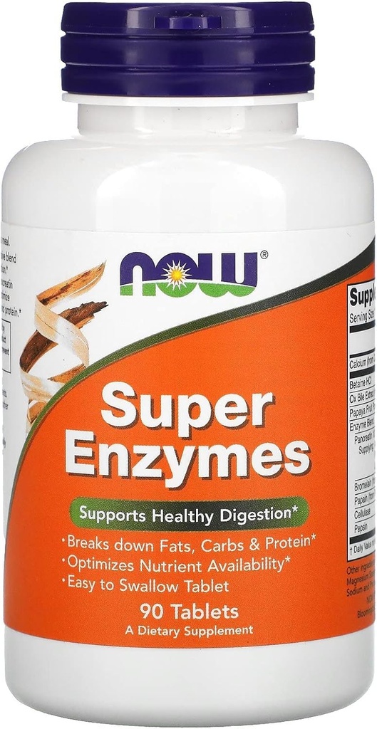 NOW Foods Super Enzymes, 90 Tabletten