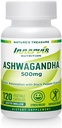 Ashwagandha 500mg - Stress Relief, Mood Balance & Relaxation with Black Pepper, 120 Vegan Kapsle