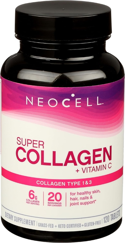 Neocell Super Collagen type 1 og 3 plus C-vitamin tabletter, 120 Greve